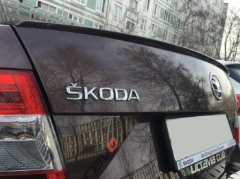 3 399 р. Лип спойлер АВТОКРАТ  Skoda Octavia  A7 (2012-2020) дорестайлинг лифтбэк, рестайлинг лифтбэк (Неокрашенный)  с доставкой в г. Москва. Увеличить фотографию 4