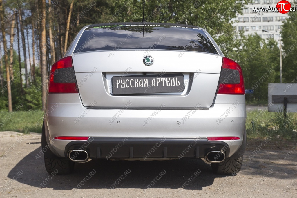 3 369 р. Диффузор заднего бампера RA  Skoda Octavia  A5 (2008-2013) лифтбэк рестайлинг, рестайлинг универсал (Поверхность шагрень)  с доставкой в г. Москва