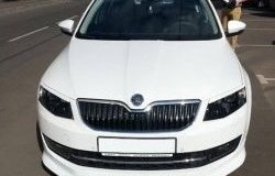 5 999 р. Накладка на передний бампер CT Skoda Octavia A7 дорестайлинг универсал (2012-2017) (Неокрашенная)  с доставкой в г. Москва. Увеличить фотографию 2