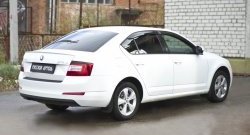 1 299 р. Защитная накладка на задний бампер RA Skoda Octavia A7 рестайлинг универсал (2016-2020)  с доставкой в г. Москва. Увеличить фотографию 2