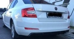 6 199 р. Накладка на задний бампер Rieger Style Skoda Octavia A7 дорестайлинг лифтбэк (2012-2017) (Неокрашенная)  с доставкой в г. Москва. Увеличить фотографию 6