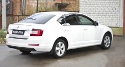 899 р. Реснички на фонари RA Skoda Octavia A7 дорестайлинг лифтбэк (2012-2017) (Неокрашенные)  с доставкой в г. Москва. Увеличить фотографию 2