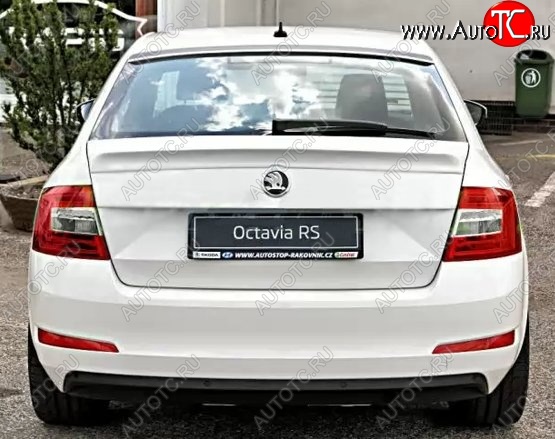 2 949 р. Лип спойлер CT Skoda Octavia A7 рестайлинг лифтбэк (2016-2020) (Неокрашенный)  с доставкой в г. Москва