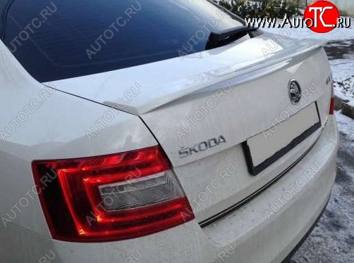 3 699 р. Лип спойлер RS Style Skoda Octavia A7 рестайлинг лифтбэк (2016-2020) (Неокрашенный)  с доставкой в г. Москва