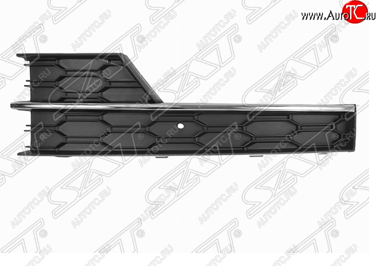 1 059 р. Левая решетка в передний бампер SAT (под ПТФ и хром молдинг)  Skoda Octavia  A7 (2016-2020) рестайлинг лифтбэк, рестайлинг универсал  с доставкой в г. Москва