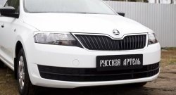 579 р. Реснички на фары RA Skoda Rapid NH1 хэтчбэк дорестайлинг (2012-2017) (Неокрашенные)  с доставкой в г. Москва. Увеличить фотографию 4