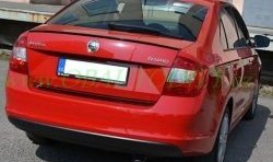 3 499 р. Лип спойлер CT Skoda Rapid NH3 дорестайлинг лифтбэк (2012-2017) (Неокрашенный)  с доставкой в г. Москва. Увеличить фотографию 3