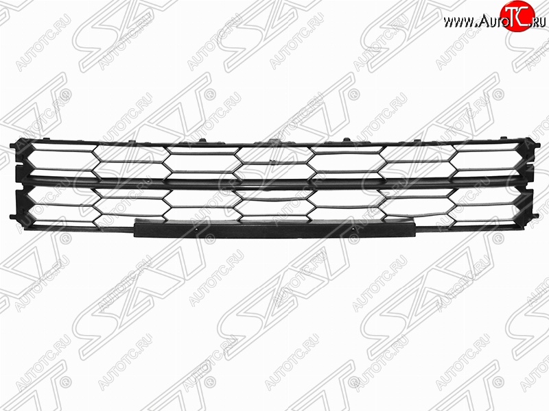 1 399 р. Решетка в передний бампер SAT Skoda Superb (B6) 3T лифтбэк рестайлинг (2013-2015) (черная)  с доставкой в г. Москва