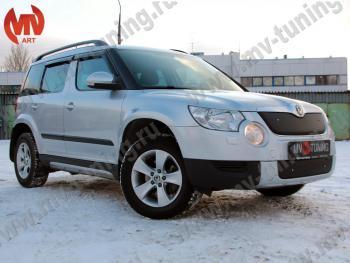 4 999 р. Зимние заглушки (верхняя и нижняя) MV-Tuning  Skoda Yeti (2009-2013) (Неокрашенная)  с доставкой в г. Москва. Увеличить фотографию 2