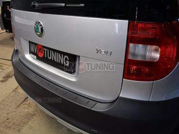 1 379 р. Защитная накладка на задний бампер MV-Tuning Skoda Yeti (2009-2013) (Текстурная поверхность)  с доставкой в г. Москва. Увеличить фотографию 2