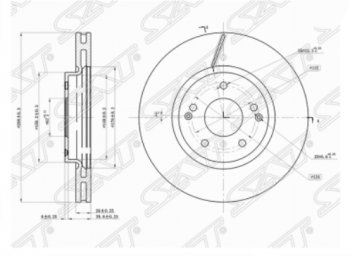 Передний тормозной диск SAT  Actyon, Korando  3