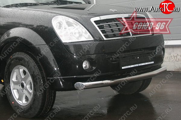 12 239 р. Защита переднего бампера одинарная Souz-96 (d76) SSANGYONG Rexton Y250 (2006-2012)  с доставкой в г. Москва