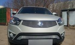 1 539 р. Нижняя сетка на бампер Russtal (хром) SSANGYONG Actyon рестайлинг (2013-2021)  с доставкой в г. Москва. Увеличить фотографию 2