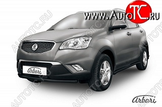 6 119 р. Защита переднего бампера Arbori SSANGYONG Actyon дорестайлинг (2010-2013)  с доставкой в г. Москва