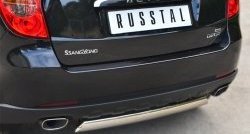 16 849 р. Защита заднего бампера (Ø75x42 мм, нержавейка) Russtal SSANGYONG Actyon дорестайлинг (2010-2013)  с доставкой в г. Москва. Увеличить фотографию 2