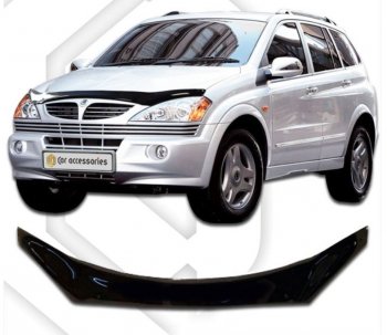 2 199 р. Дефлектор капота (exclusive ) CA-Plastiс SSANGYONG Kyron рестайлинг (2007-2016) (серия Classic черный, Без надписи)  с доставкой в г. Москва. Увеличить фотографию 1