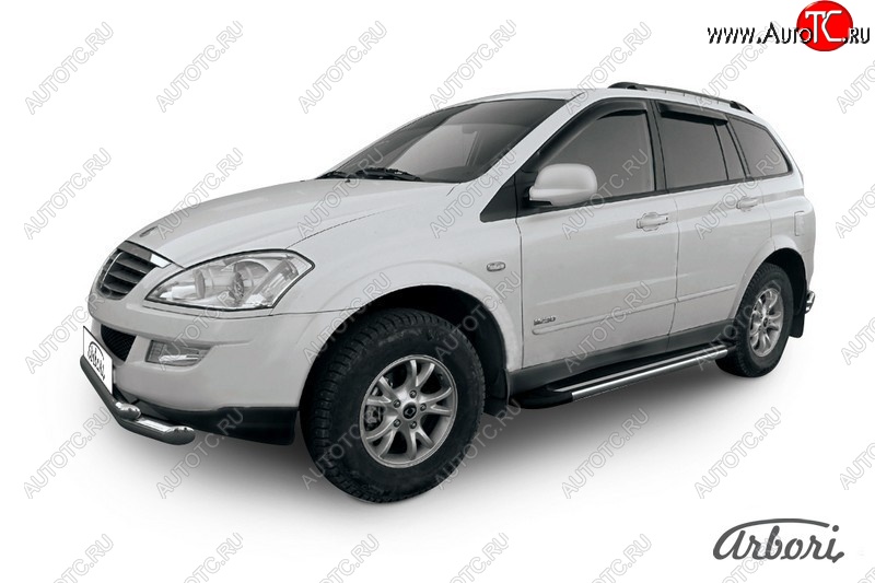 12 509 р. Порожки для ног Arbori Luxe Black SSANGYONG Kyron рестайлинг (2007-2016)  с доставкой в г. Москва