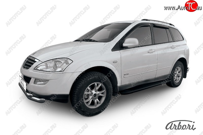 11 609 р. Порожки для ног Arbori Optima Black SSANGYONG Kyron рестайлинг (2007-2016)  с доставкой в г. Москва