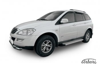 Порожки для ног Arbori Optima Silver SSANGYONG Kyron рестайлинг (2007-2016)