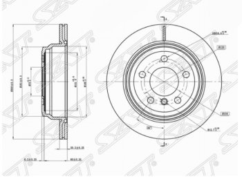 Задний тормозной диск SAT SSANGYONG Musso (1993-2005)