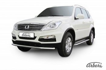 11 159 р. Защита переднего бампера Arbori SSANGYONG Rexton Y290 (2012-2017)  с доставкой в г. Москва. Увеличить фотографию 1