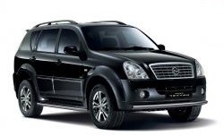 Защита порогов из трубы Ø51 Petroil Tuning. SSANGYONG Rexton Y250 (2006-2012)  (Нержавеющая полированная сталь)