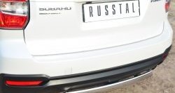 14 999 р. Защита заднего бампера (Ø75x42 мм, нержавейка) Russtal Subaru Forester SJ дорестайлинг (2012-2016)  с доставкой в г. Москва. Увеличить фотографию 2