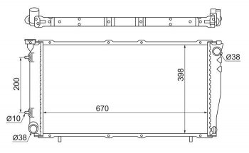 9 699 р. Радиатор двигателя SAT  Subaru Forester  SF (1997-2002) дорестайлинг, рестайлинг  с доставкой в г. Москва. Увеличить фотографию 1