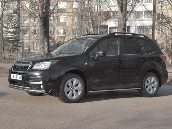 26 999 р. Защита переднего бампера SLITKOFF d63 секции-d42 дуга Subaru Forester SJ рестайлинг (2016-2019)  с доставкой в г. Москва. Увеличить фотографию 3