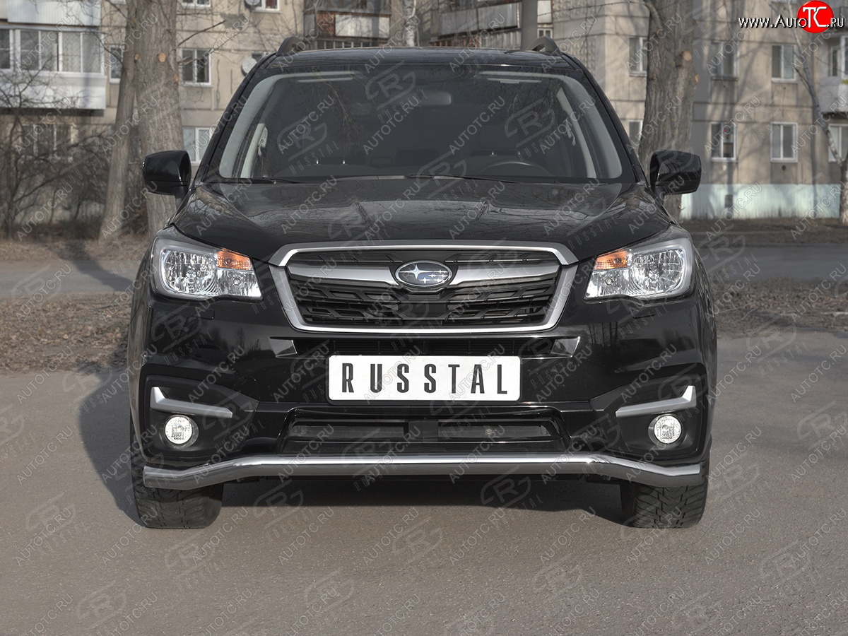 20 599 р. Защита переднего бампера SLITKOFF d63 волна Subaru Forester SJ рестайлинг (2016-2019)  с доставкой в г. Москва