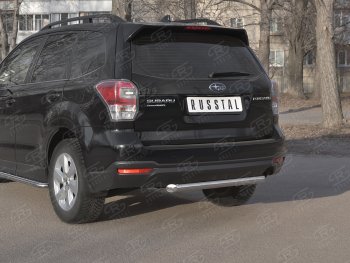 17 349 р. Защита заднего бампера (Ø63, нержавейка) SLITKOFF Subaru Forester SJ рестайлинг (2016-2019)  с доставкой в г. Москва. Увеличить фотографию 2