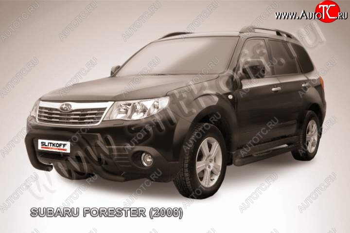 18 999 р. Кенгурятник d76 низкий рама  Subaru Forester  SH (2008-2013) (Цвет: серебристый)  с доставкой в г. Москва