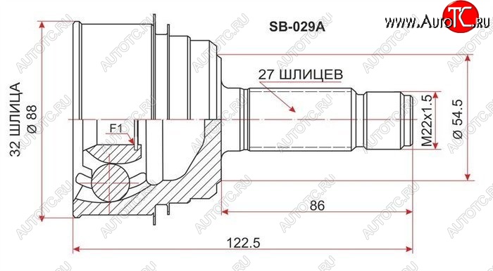 1 539 р. ШРУС SAT (наружный, GDB EJ20 6MT 4WD)  Subaru Impreza ( GD,  GG) (2000-2007) седан дорестайлинг, хэтчбэк дорестайлинг, седан 1-ый рестайлинг, хэтчбэк 1-ый рестайлинг, седан 2-ой рестайлинг, хэтчбэк 2-ой рестайлинг  с доставкой в г. Москва