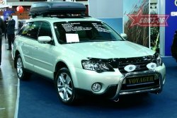 9 224 р. Защита переднего бампера Souz-96 (d60) Subaru Outback BP дорестайлинг универсал (2003-2006)  с доставкой в г. Москва. Увеличить фотографию 3