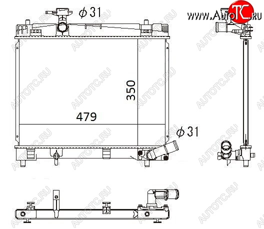 6 499 р. Радиатор двигателя SAT Toyota Corolla Axio (E160) седан дорестайлинг (2012-2016)  с доставкой в г. Москва