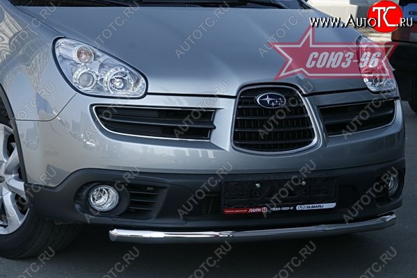 11 069 р. Защита переднего бампера одинарная Souz-96 (d60) Subaru Tribeca (2005-2007)  с доставкой в г. Москва