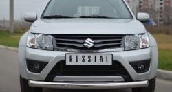 15 749 р. Одинарная защита переднего бампера диаметром 76 мм (3 дв.) SLITKOFF Suzuki Grand Vitara JT 3 двери 2-ой рестайлинг (2012-2016)  с доставкой в г. Москва. Увеличить фотографию 2