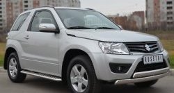 24 649 р. Широкая защита порогов (3 дв.) SLITKOFF Suzuki Grand Vitara JT 3 двери 2-ой рестайлинг (2012-2016)  с доставкой в г. Москва. Увеличить фотографию 3