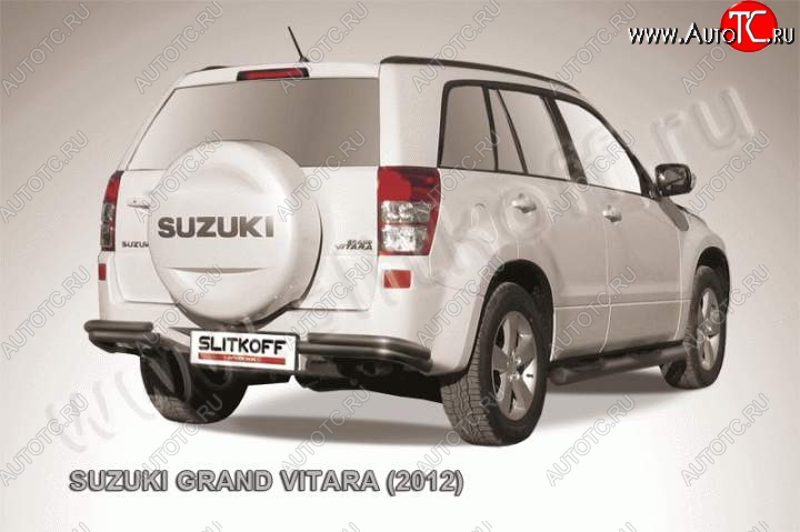 7 749 р. Уголки d57+d42 двойные Suzuki Grand Vitara JT 5 дверей 2-ой рестайлинг (2012-2016) (Цвет: серебристый)  с доставкой в г. Москва