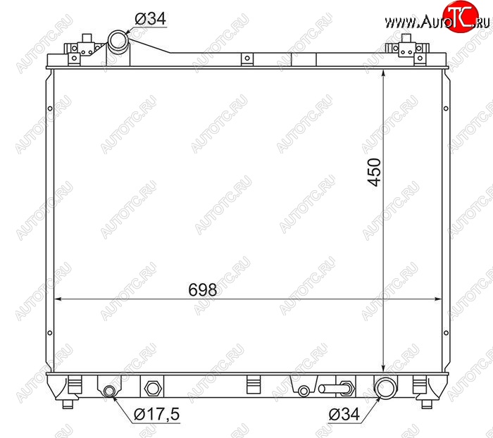 8 699 р. Радиатор двигателя SAT  Suzuki Escudo ( 5,  3) - Grand Vitara ( JT 5 дверей,  JT 3 двери)  с доставкой в г. Москва
