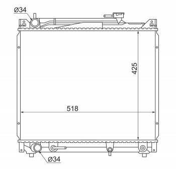 Радиатор двигателя SAT Suzuki Grand Vitara FTB03 3 двери (1997-2005)