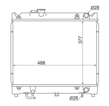Радиатор двигателя SAT Suzuki Escudo 1 дорестайлинг (1988-1994)