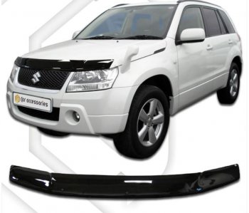 Дефлектор капота (TD54W, TD94W) CA-Plastiс Suzuki (Сузуки) Grand Vitara (Гран) ( JT 5 дверей,  JT 3 двери) (2005-2012) JT 5 дверей, JT 3 двери дорестайлинг, 1-ый рестайлинг, 1-ый рестайлинг