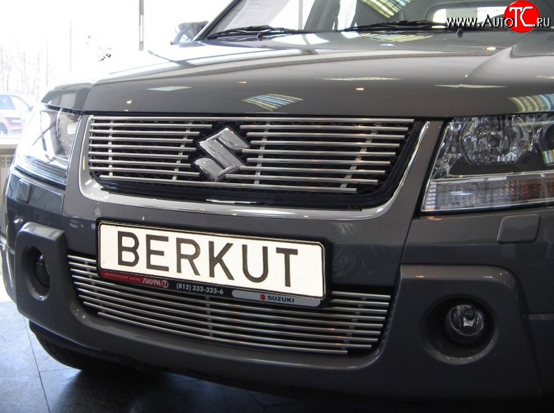 4 389 р. Декоративная вставка решетки радиатора (V2.0) Berkut Suzuki Grand Vitara JT 5 дверей дорестайлинг (2005-2008)  с доставкой в г. Москва