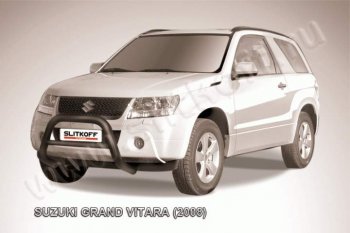 23 599 р. Кенгурятник d76 низкий  Suzuki Grand Vitara  JT 3 двери (2005-2008) дорестайлинг (Цвет: серебристый)  с доставкой в г. Москва. Увеличить фотографию 1