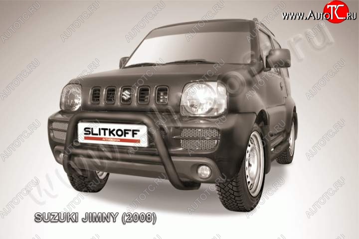 16 899 р. Кенгурятник d57 низкий  Suzuki Jimny  JB23/JB43 (2002-2012) 1-ый рестайлинг (Цвет: серебристый)  с доставкой в г. Москва