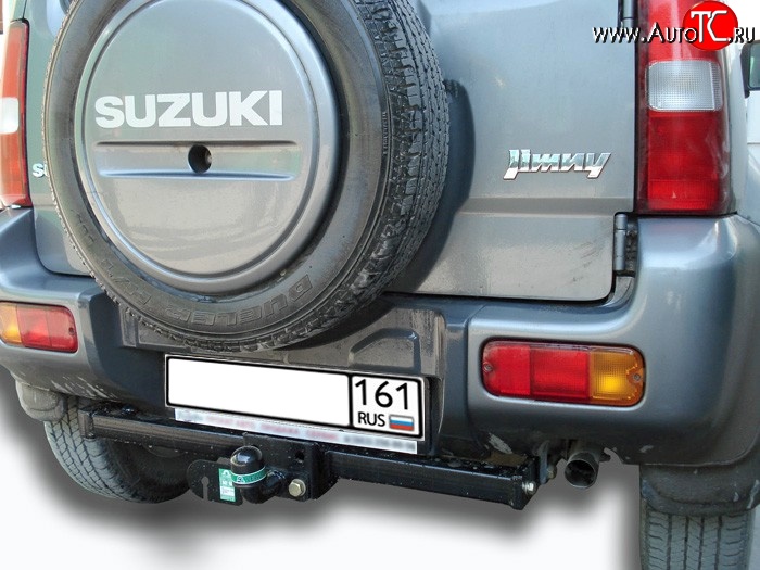 7 849 р. Фаркоп Лидер Плюс (до 1200 кг) Suzuki Jimny JB23/JB43 дорестайлинг (1998-2001) (Без электропакета)  с доставкой в г. Москва