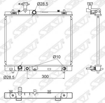 5 799 р. Радиатор двигателя SAT  Suzuki Solio - Swift  ZC72S  с доставкой в г. Москва. Увеличить фотографию 1
