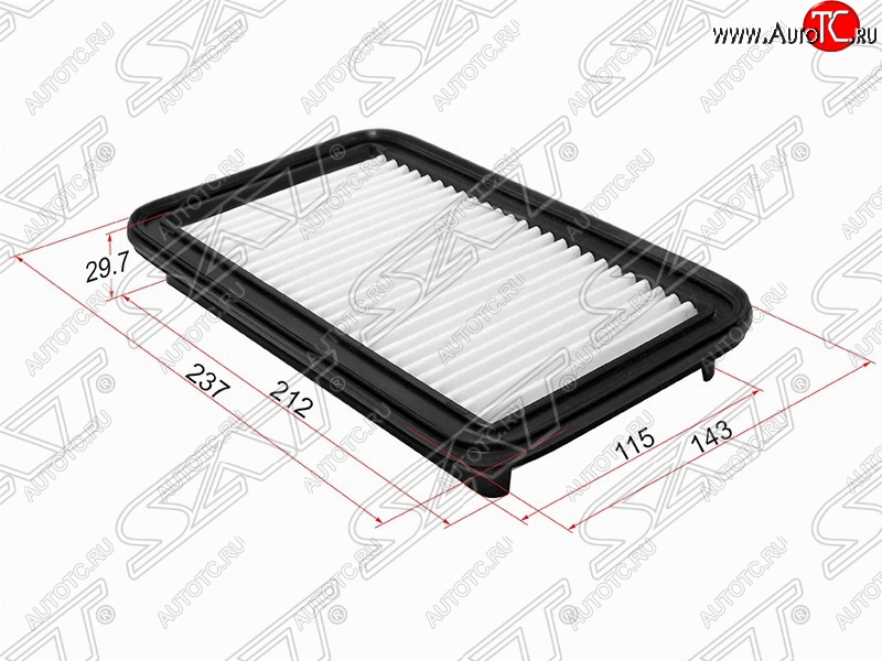 299 р. Фильтр воздушный двигателя SAT (237х143х29.7 mm)  Suzuki Swift  ZC (2003-2008) дорестайлинг, хэтчбэк 5 дв.  с доставкой в г. Москва