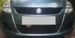 Сетка на бампер Russtal (черная) Suzuki (Сузуки) Swift (Свифт)  ZC72S (2010-2013) ZC72S дорестайлинг, хэтчбэк 5 дв.